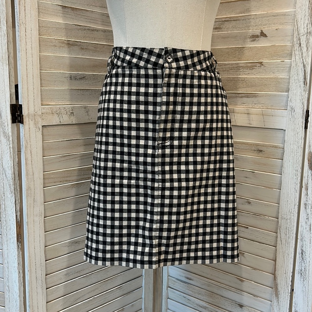 Forever 21 Black and White Check Skirt